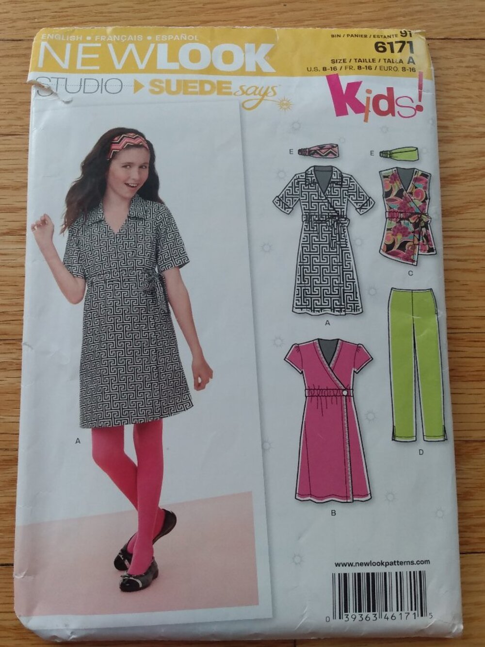 Girl's Dress Top Pants Sewing Pattern Size 8-16 New Look 6171 UNCUT